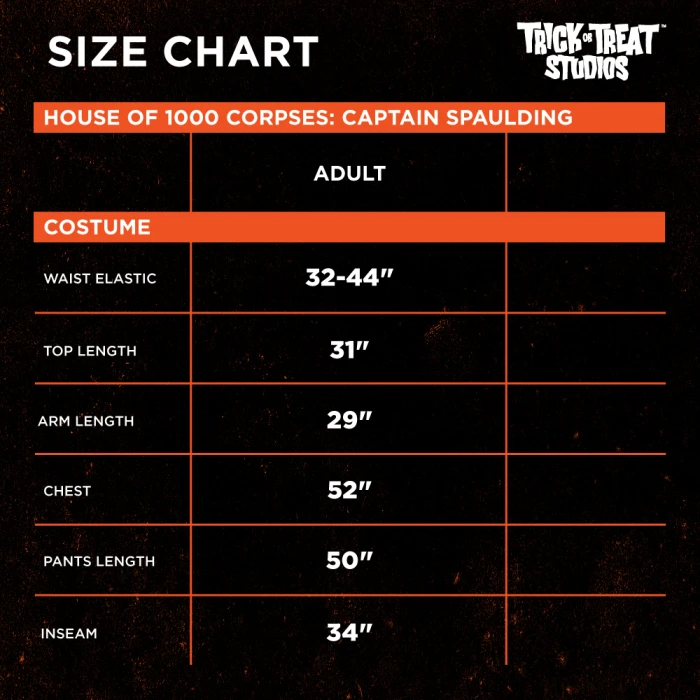 TRICK OR TREAT STUDIOS House Of 1000 Corpses - Captain Spaulding Costume 2 TRICK OR TREAT STUDIOS House Of 1000 Corpses - Captain Spaulding Costume - Image 2