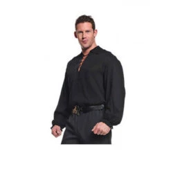 Adult Pirate Or Renaissance Shirt - Black