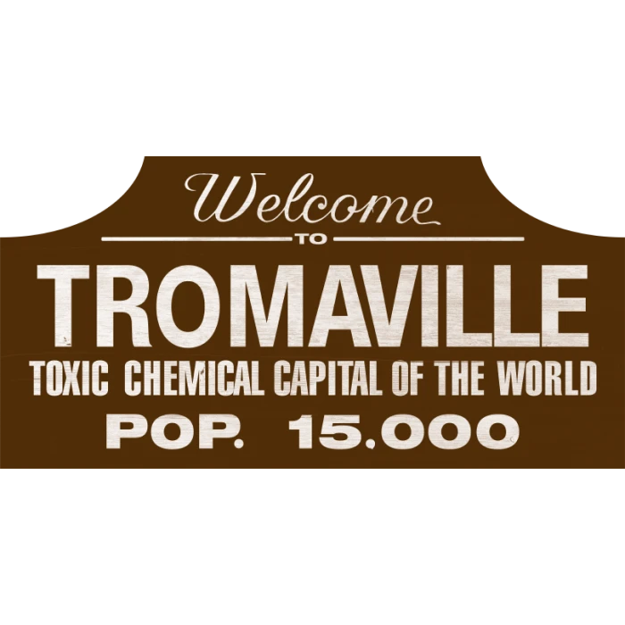 TRICK OR TREAT STUDIOS Thomasville Wood Sign - Toxic Avengers 1 TRICK OR TREAT STUDIOS Thomasville Wood Sign - Toxic Avengers