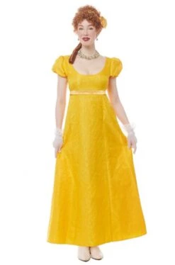 Yellow Regency Era Debutante Costume - Adult