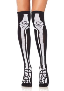 LEG AVENUE Skeleton Bone Knee Socks