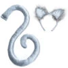 Grey Animal Ear & Tail Set