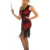Scarlet Red Flapper Costume- Adult