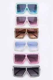 Elton Style Gem Filled Sunglasses