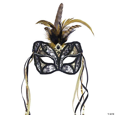 Gold Lace Masquerade Mask 1 Gold Lace Masquerade Mask