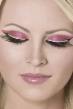 Lashes - Black With Silver Glitter Liner