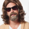 Lazy Guy Wig And Goatee Brown