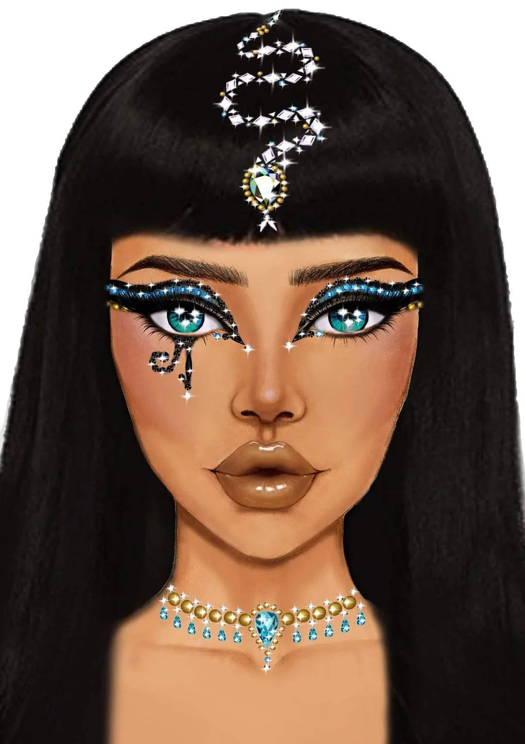 LEG AVENUE Self Adhesive Face Jewels - Cleopatra