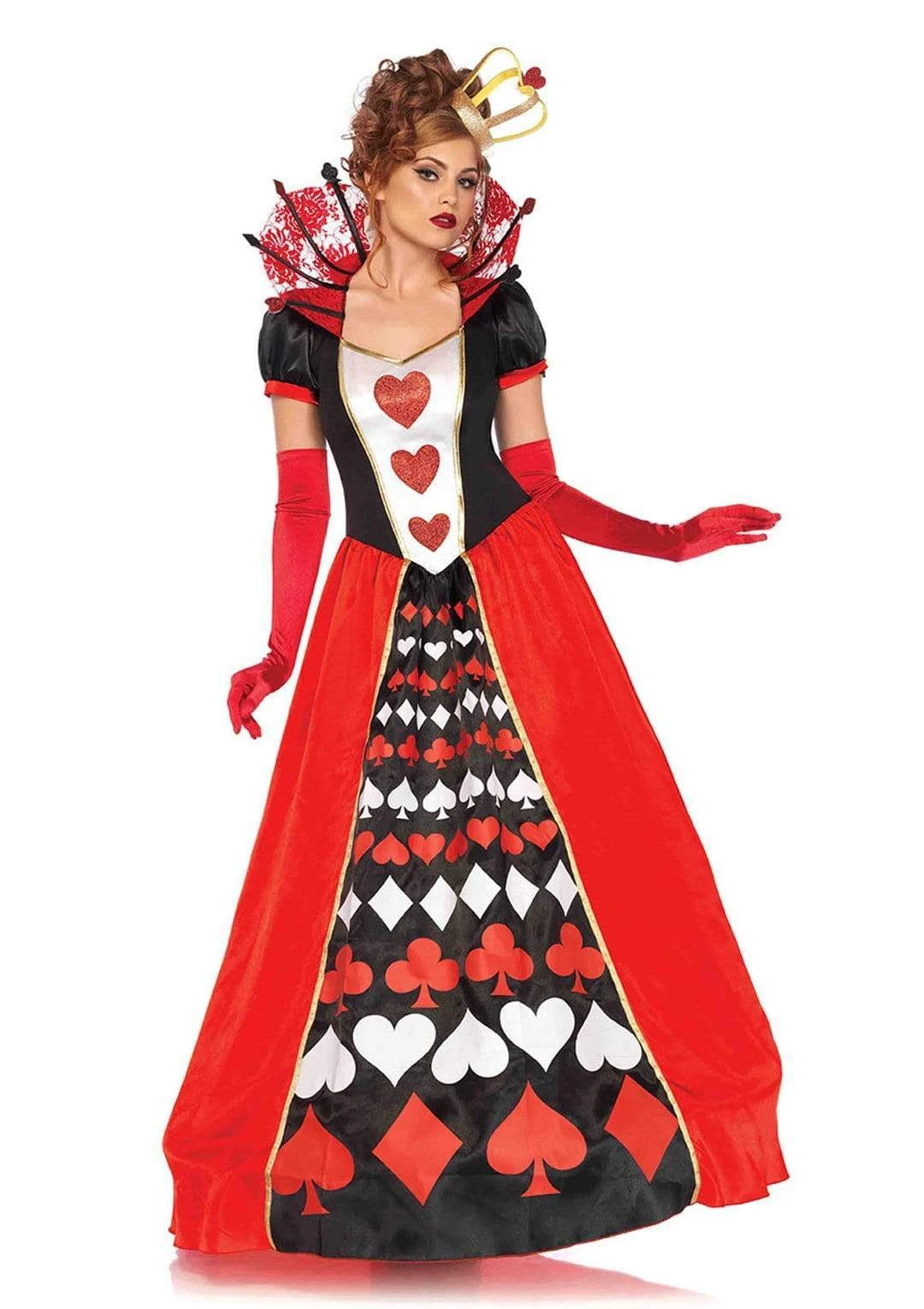 LEG AVENUE Deluxe Queen Of Hearts Costume - Adult -Long 2 LEG AVENUE Deluxe Queen Of Hearts Costume - Adult -Long - Image 2