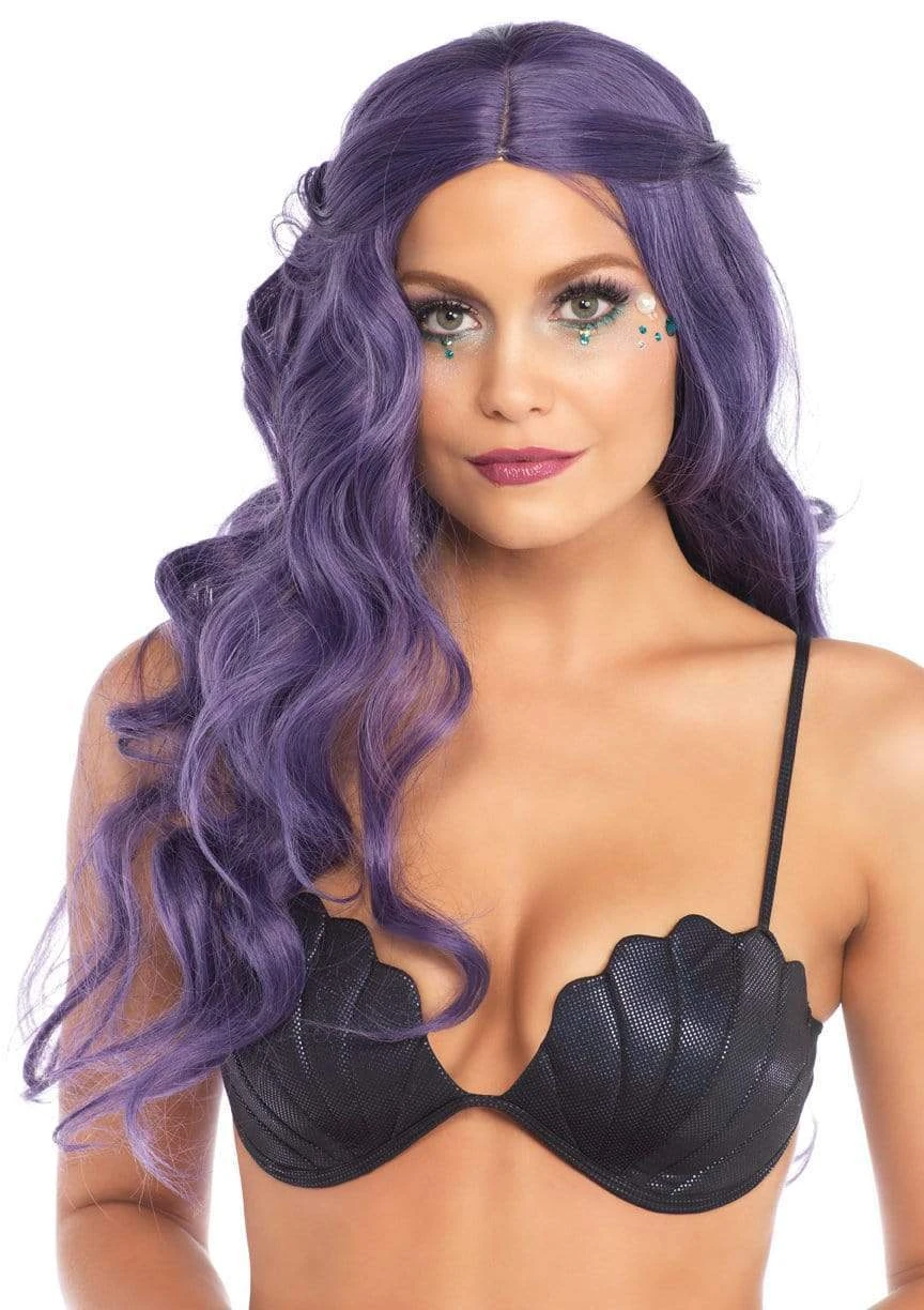 LEG AVENUE Mermaid Wave Long Wig - Purple 3 LEG AVENUE Mermaid Wave Long Wig - Purple - Image 3