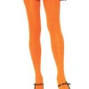 LEG AVENUE Nylon Women's Standard Solid Tights - Orange