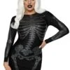 LEG AVENUE Rhinestone Spandex Skeleton Dress - Adult