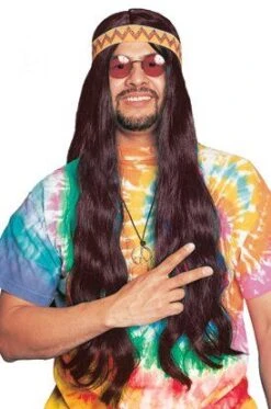 Hippie Wig -Caufields Store long brown hippie wig 54