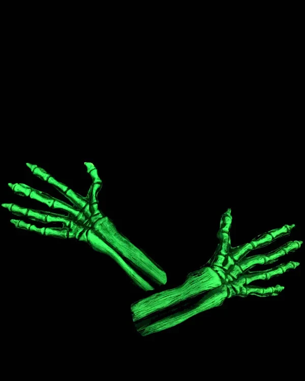 UV Black Light Reactive Skeleton Gloves 2 UV Black Light Reactive Skeleton Gloves - Image 2