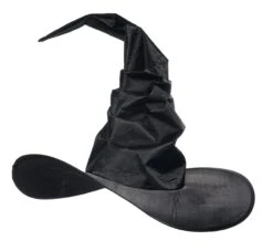 Curved Witch Hat - Black