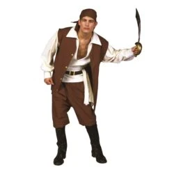 Caribbean Pirate Costume - Adult Plus