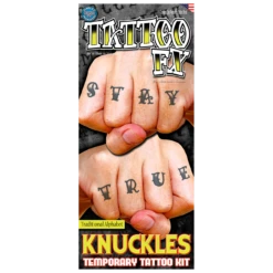 Tinsley Transfers - Old School Alphabet Knuckle Tattoos