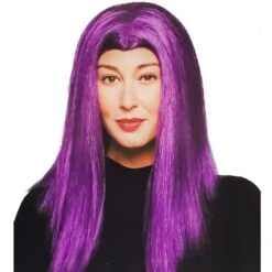 Purple Asymmetrical Straight Wig