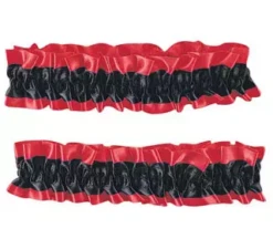 Forum Novelties Garter/Armbands - Red And Black 2/pkg