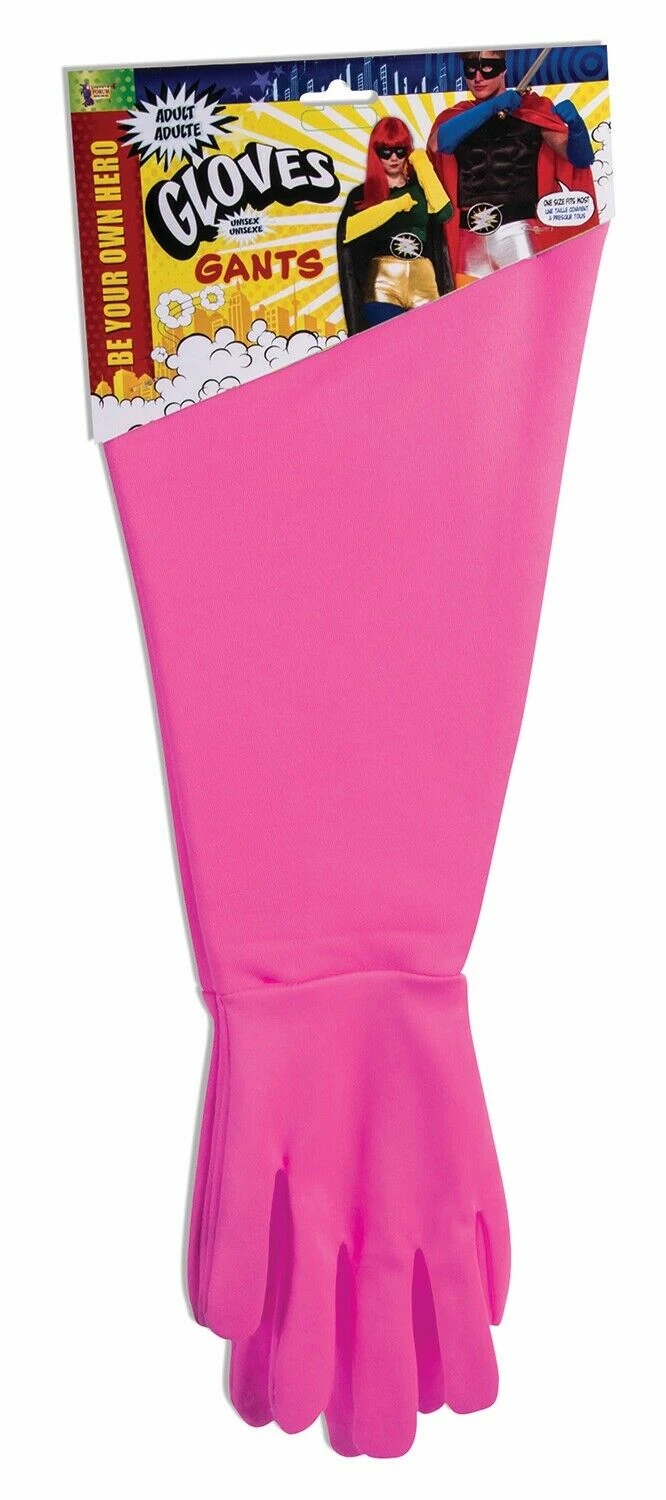 Forum Novelties Adult Super Hero Gauntlet Gloves - Pink 1 Forum Novelties Adult Super Hero Gauntlet Gloves - Pink
