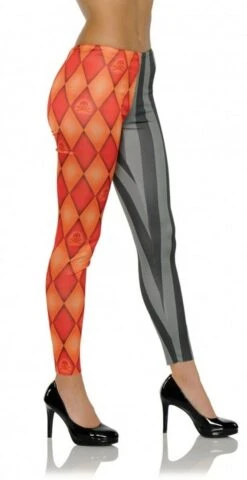 Orange And Black Leggings-Adult