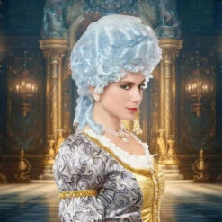 Marie Antoinette Wig - Powder Blue