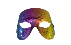 Rainbow Venetian Half Mask