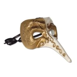 Venetian Mask - Gold And Cream Zanni