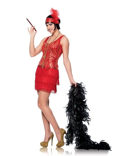 Broadway Flapper Costume - Red 1 Broadway Flapper Costume - Red
